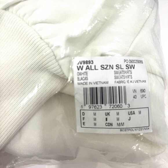 adidas Women's Sweatshirt, All Szn Soft Lux Loose Fit, Off-White, Medium - Picture 8 of 8